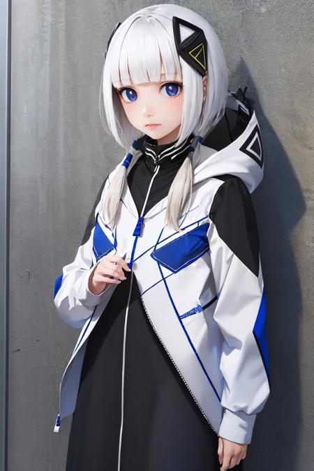 00058-3708017193-(masterpiece, best quality_1.2), solo, 1girl, ceviokafu, expressionless, looking at viewer, white jacket, hood down, long sleeve.jpg